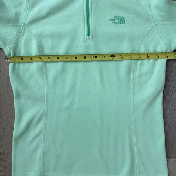 The North Face Women's Glacier 1/4 Zip Lightweight Fleece Pullover Size M Green - Picture 11 of 11